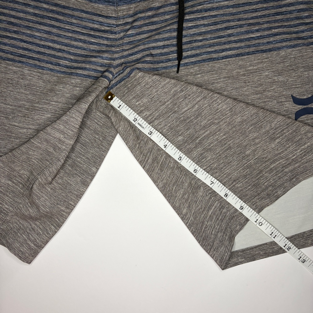 Hurley Men’s Blue and Gray Gradient Stripe Board Shorts - Picture 8 of 10